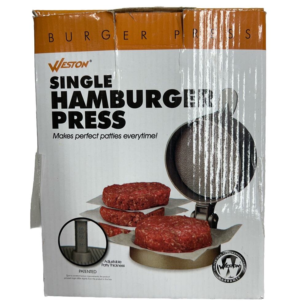 Weston Hamburger Crabcake & Sausage Press Makes 4 1/2 Patties 1/4lb to 3/4lb